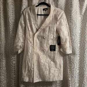 Oversized blazer lace dress